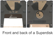 Front and back of a Superdisk